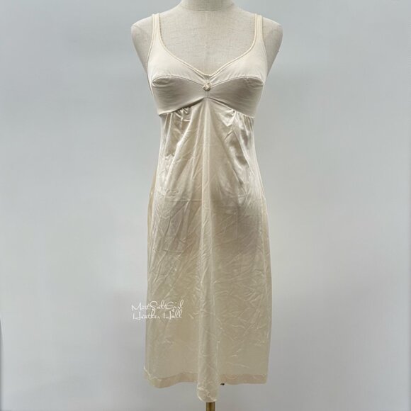 Vintage Henson Kickernick Ivory Full Slip Dress - Picture 2 of 7